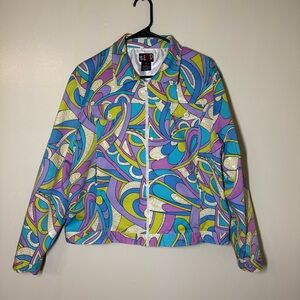 Redd Jeans Multicolor Abstract Sequins Y2K Jacket